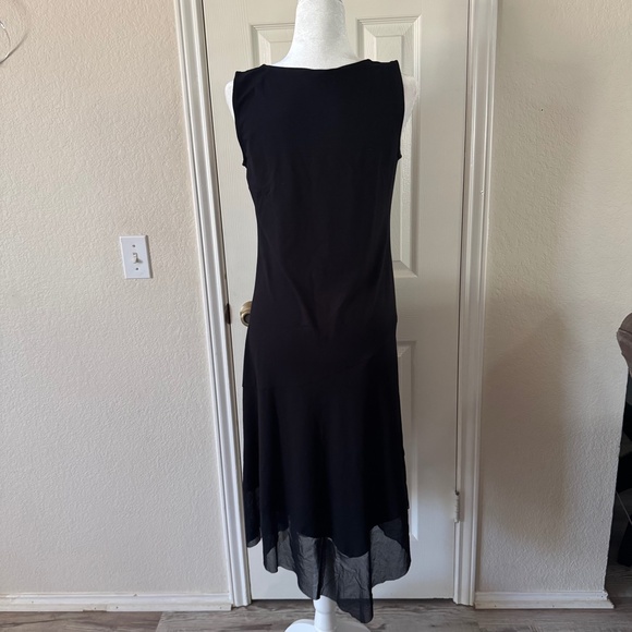Eileen Fisher Black Sleeveless Dress Size S Minimalist Asymmetrical Hem black - Picture 4 of 14